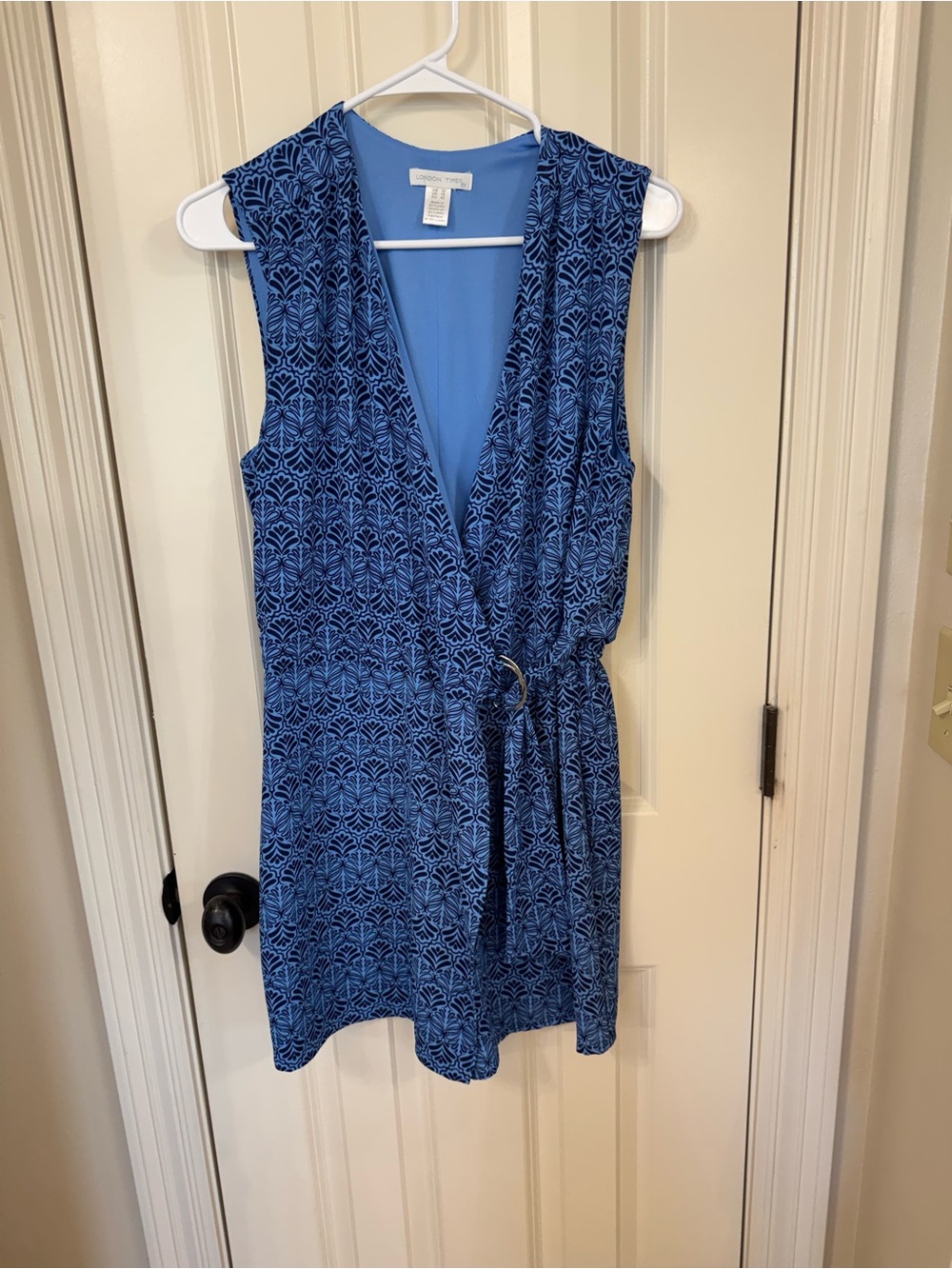 Women's Blue Patterned romper